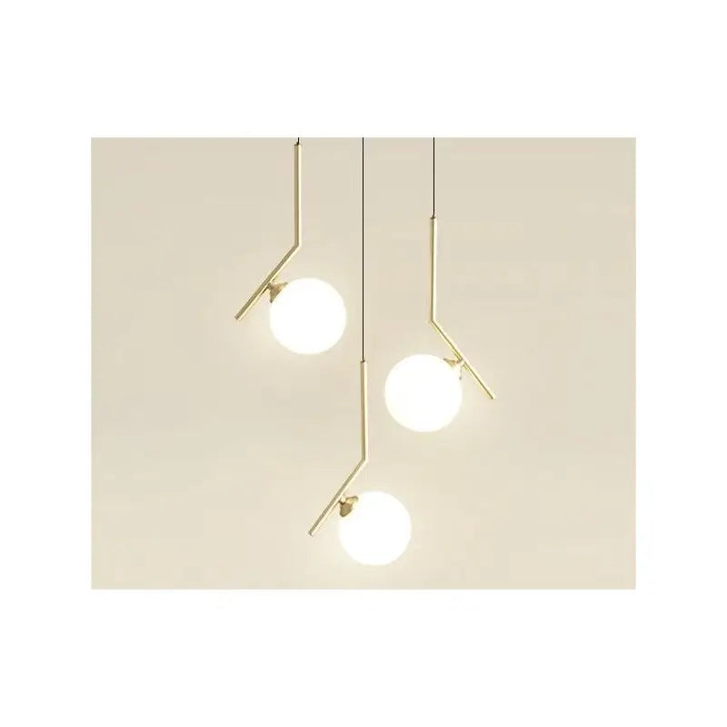 Lustra Suspendată Lelia, 3 Globuri Albe, 40W