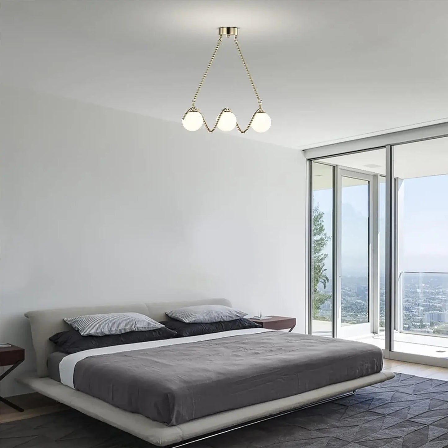 Lustra LED Maia, 3 Globuri Alb Mat, Dulie G9, 25W