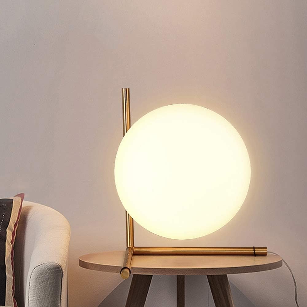 Veioza Elora Gold Glob Alb Mat E27 Max 40W