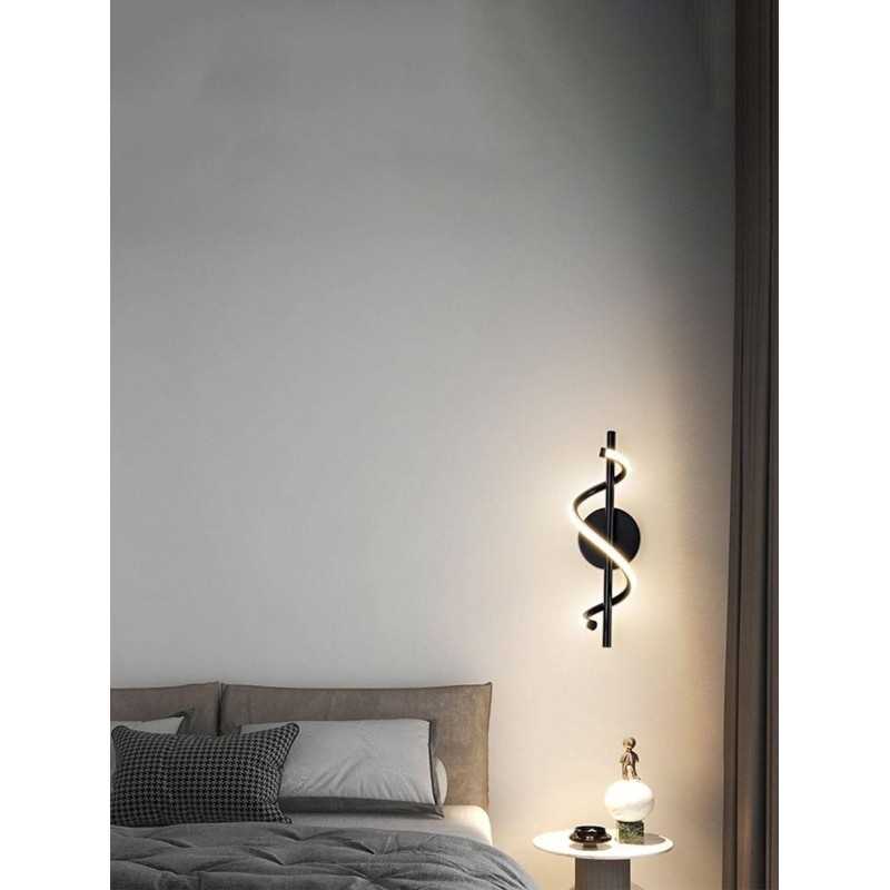 Aplica Led Ridley 12W Neagra de Perete