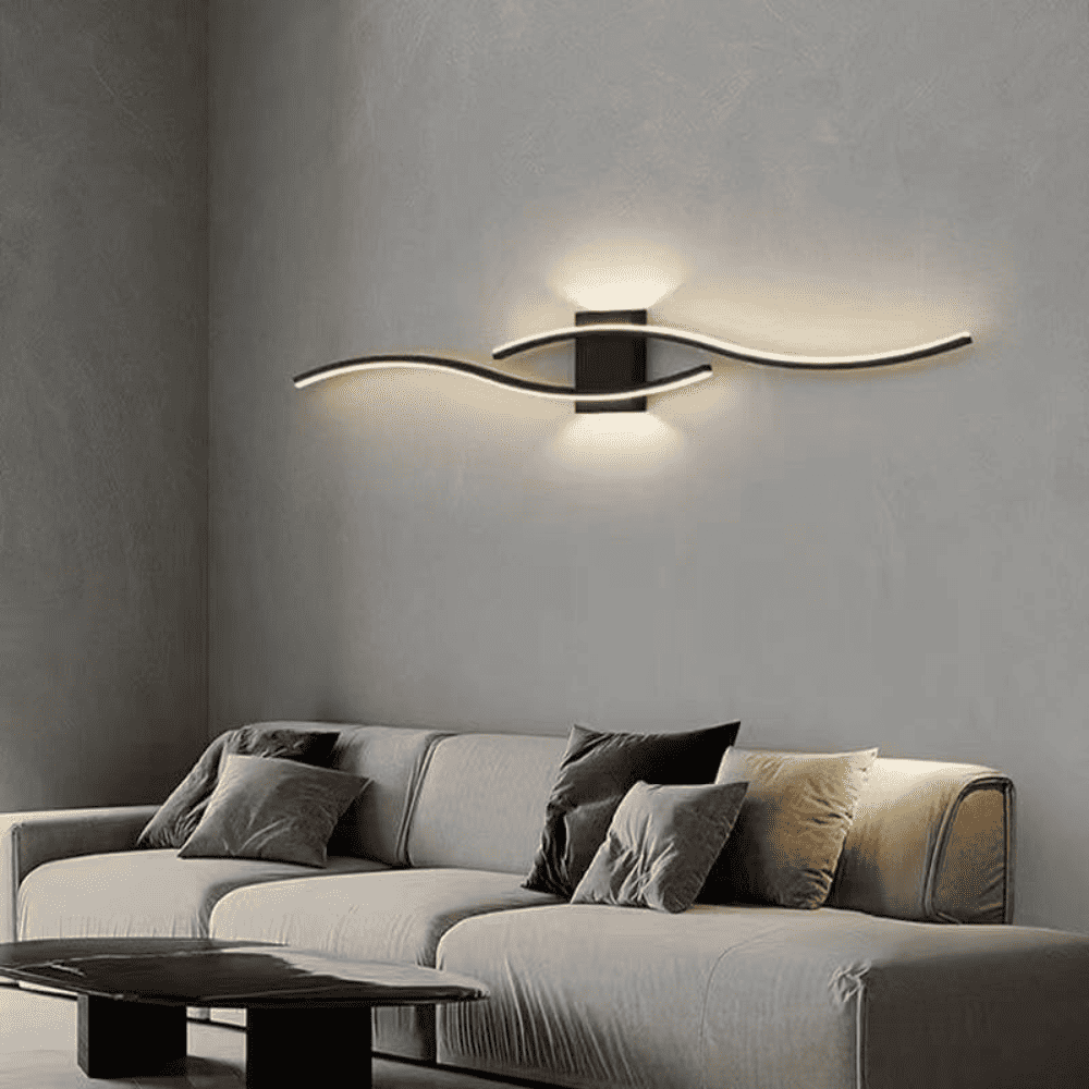 Aplica LED Alice Black 80cm Moderna 44W