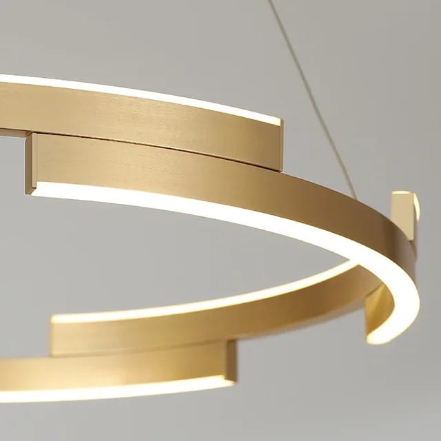 Lustra LED Altheia Gold Suspendata 120W Telecomanda