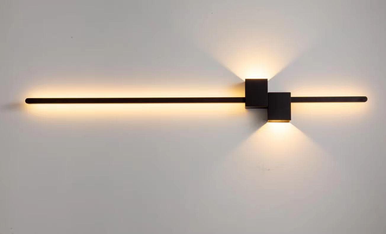 Aplica LED Moderna Neagra, 100cm, 38W ,3 Tipuri De Lumina