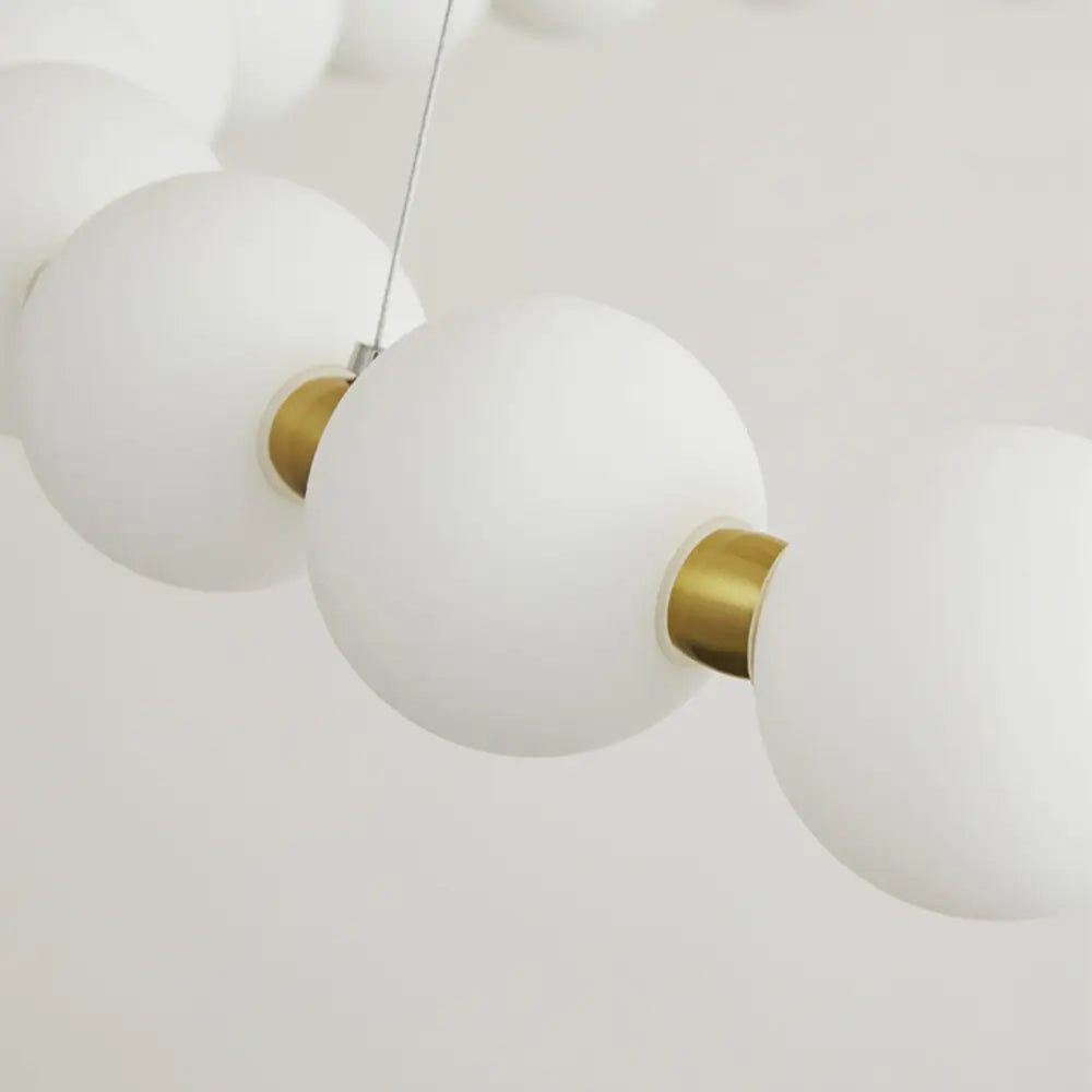 Lustră Suspendată Belinda, Cerc, LED în Stil Simplist, Globuri Albe Mat