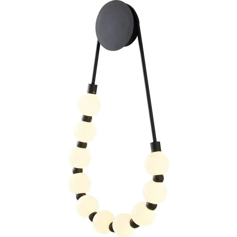 Aplica de Perete LED Cassia, Sirag Perle, 20W, Neagră Globuri Albe