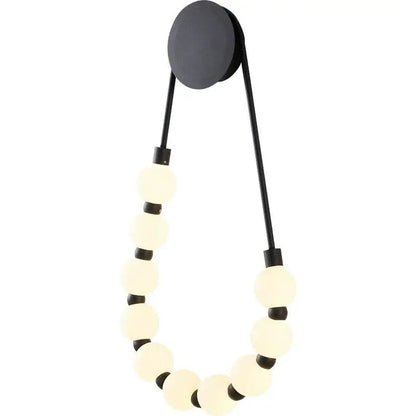 Aplica de Perete LED Cassia, Sirag Perle, 20W, Neagră Globuri Albe