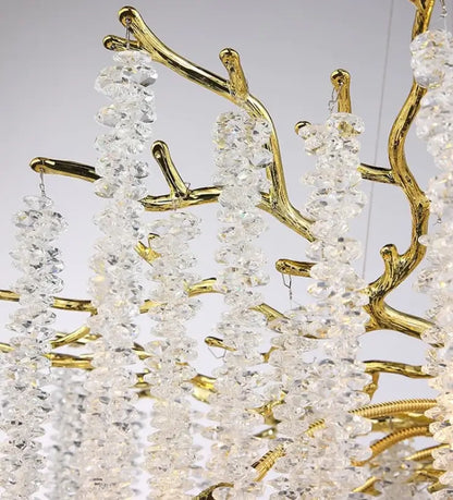 Candelabru Cristal LED Gracia, 45 cm, Auriu