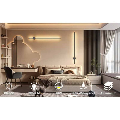 Aplica LED Neagra 60cm Sabina, Moderna 22W