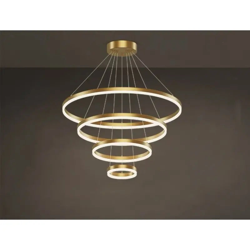Lustra LED Aurie Fabia, 4 Cercuri, Telecomandă, 288W
