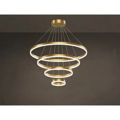 Lustra LED Aurie Fabia, 4 Cercuri, Telecomandă, 288W