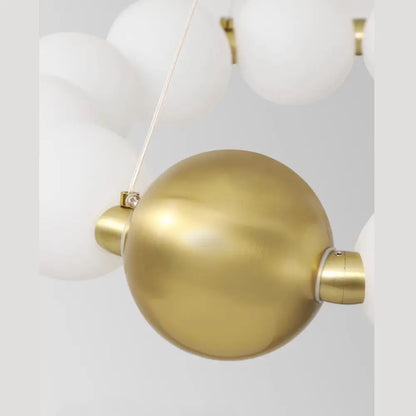 Lustră Suspendată Belinda, Cerc, LED în Stil Simplist, Globuri Albe Mat