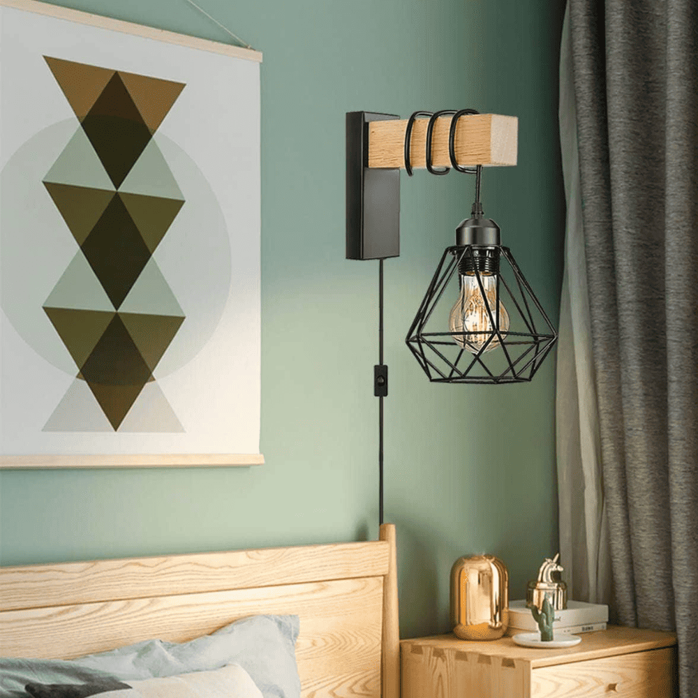 Aplica Eulalie Black Lemn E27*1 Maxim 60w/BEC