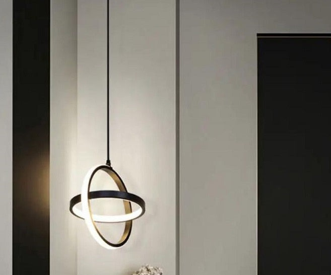 Lustra Suspendata Led Serapha Black 2 Circle 23W