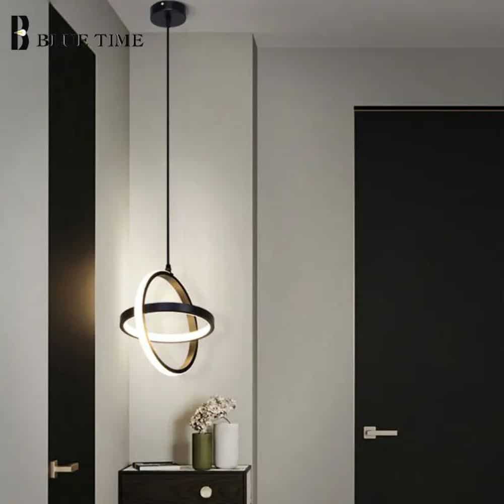 Lustra Suspendata Led Serapha Black 2 Circle 23W