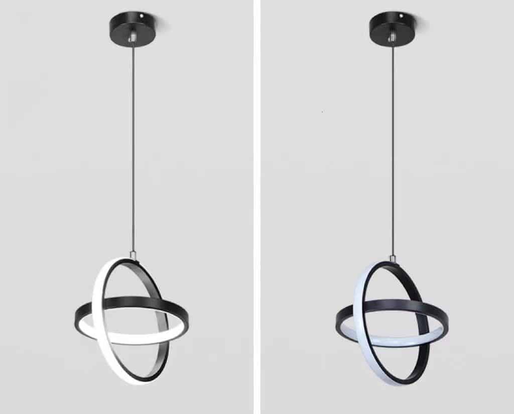 Lustra Suspendata Led Serapha Black 2 Circle 23W