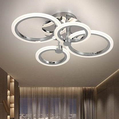 Lustra LED Elestara 4 Circle Crom 72W Echivalent 350W