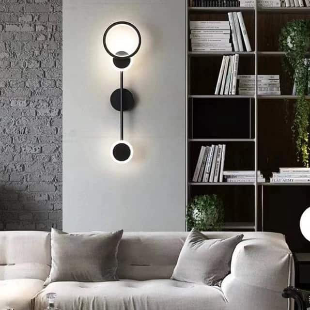 Aplica LED Eloria Round Black 60CM 30W