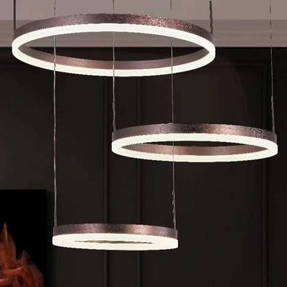 Lustra LED Elynette Brown 3 Circle Telecomanda