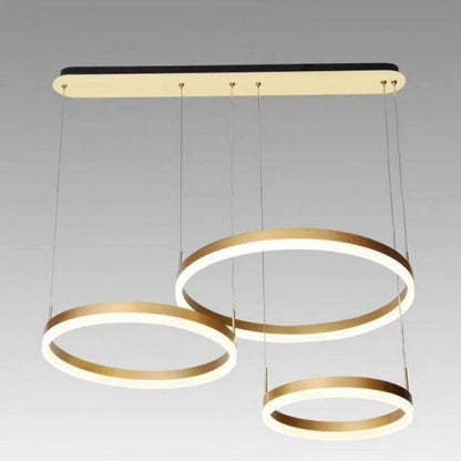 Lustra LED Ilyanna Gold 3 Circle Telecomanda 160W