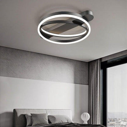 Lustra LED Evlina Black 2 cercuri 120W