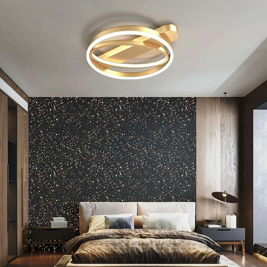 Lustra LED Celestara Gold 2 cercuri 120W