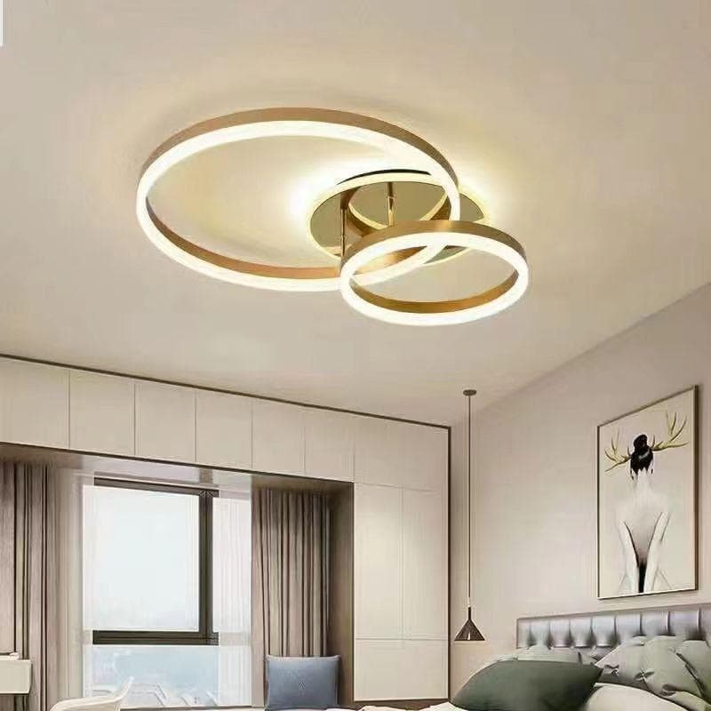 Lustra LED Seraphiya 120W Golden Shine 2 Circle