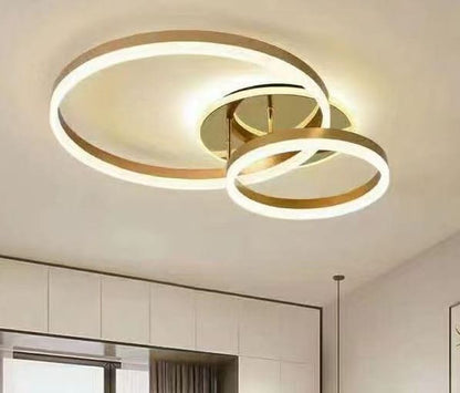 Lustra LED Seraphiya 120W Golden Shine 2 Circle
