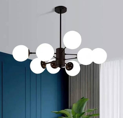 Lustra Elyssara 8 Globuri Alb Mat E27 Max 60w/Bec