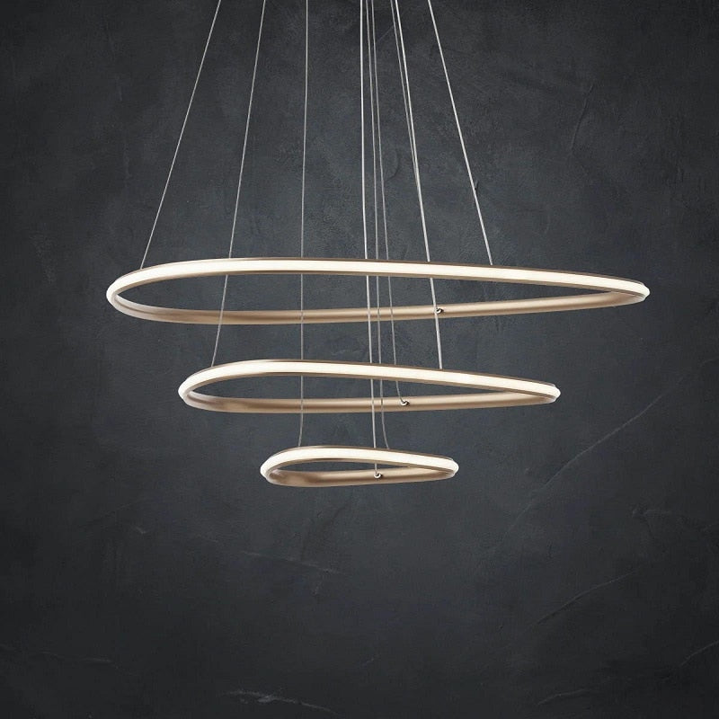 Lustra LED Evangeline Elegance Gold 3 Circle 160W