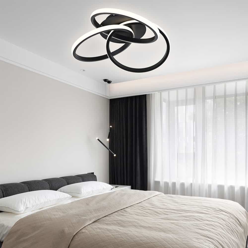 Lustra LED Elyssa Black Telecomanda 2.4G 84W