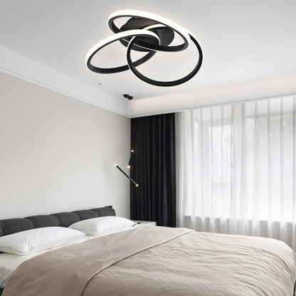 Lustra LED Elyssa Black Telecomanda 2.4G 84W