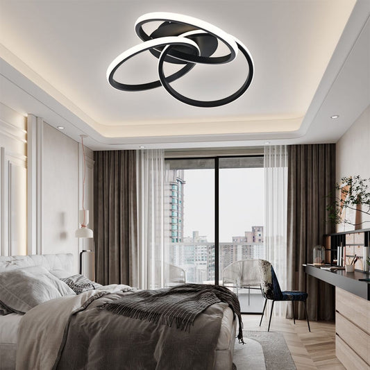 Lustra LED Elyssa Black Telecomanda 2.4G 84W