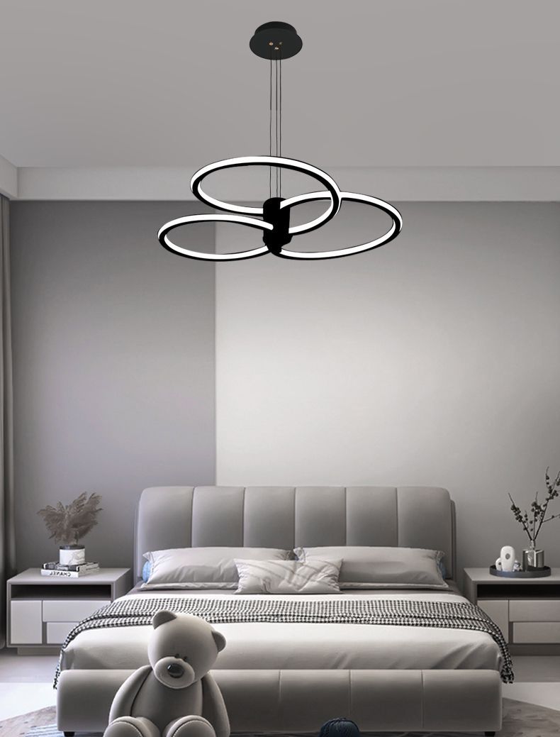 Lustra LED Amellie Black 186 W Telecomanda