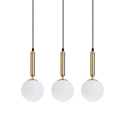 Lustra Suspendata Elisara Gold 3 Globuri Albe Mat E27 Max 60w/Bec