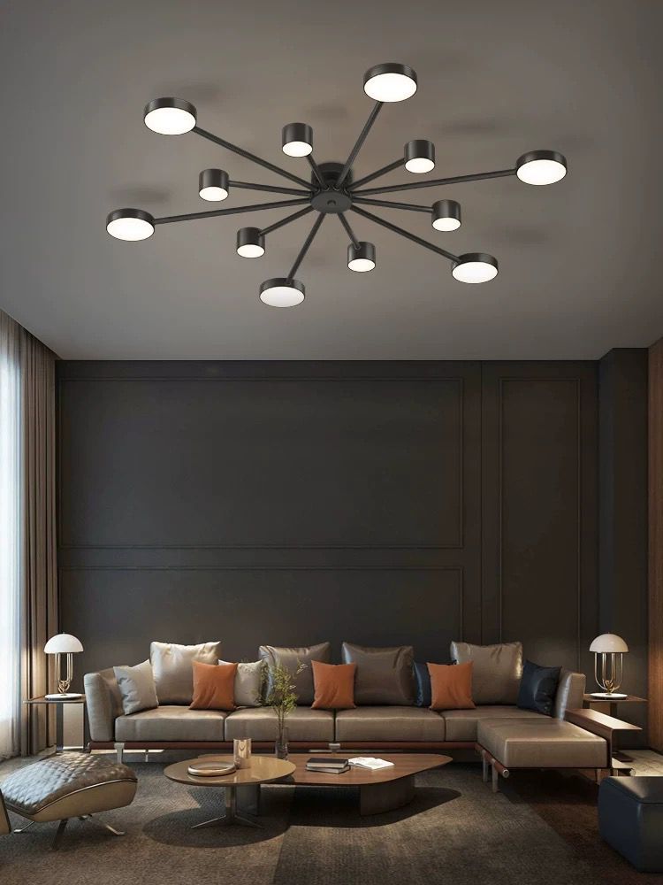 Lustra LED Dorothea Black D100CM 120W Telecomanda