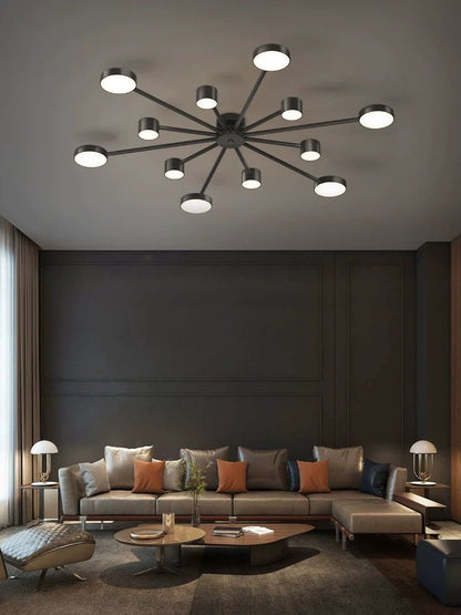 Lustra LED Dorothea Black D100CM 120W Telecomanda