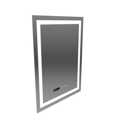 Oglinda LED Rectangulara, 60x80cm, Premium Verite MotionGlow Marcello, Sistem Dezaburire, Ceas &amp; Termometru, Dimabila