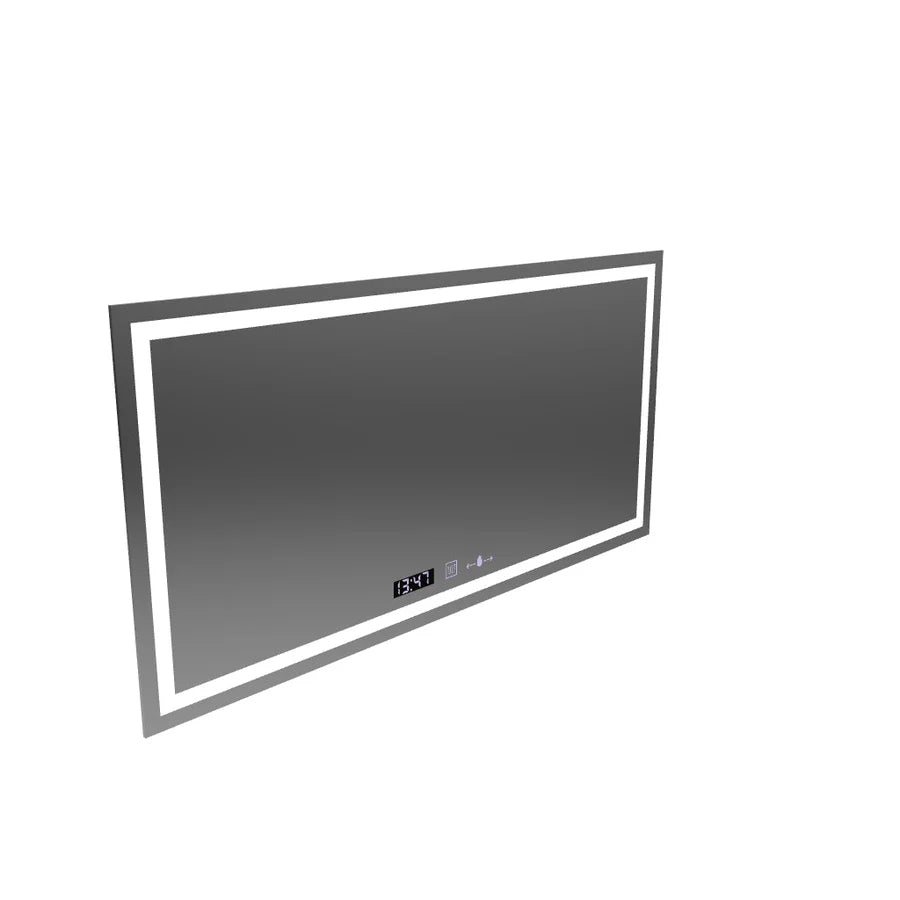 Oglinda LED Rectangulara, 120x60cm, Premium Verite MotionGlow Marcello, Sistem Dezaburire, Ceas &amp; Termometru, Dimabila