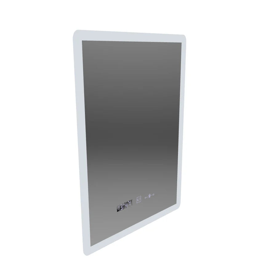 Oglinda LED Rectangulara, 50x70cm, Premium Zampa Senzor MotionGlow Marcello, Sistem Dezaburire, Ceas &amp; Termometru, Dimabila