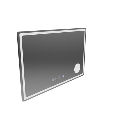 Oglinda LED Rectangulara, 90x60cm, Premium Velour MotionGlow Marcello, Sistem Dezaburire, Ceas &amp; Termometru, Lupa Cosmetica, Dimabila