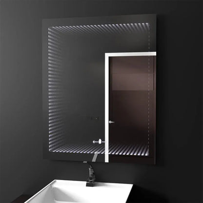 Oglinda LED Rectangulara, 60x80cm, Premium Morrin Senzor MotionGlow Marcello, Efect 3D