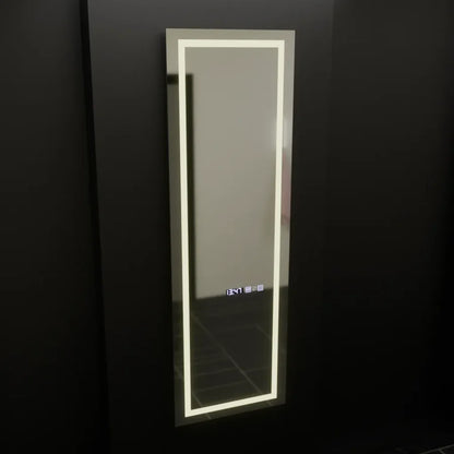 Oglinda LED Rectangulara, 45x140cm, Premium Giulia Senzor Radar Marcello, Sistem Dezaburire, Ceas &amp; Termometru, Dimabila, Dressing Couture