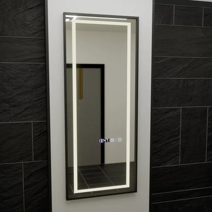 Oglinda LED Rectangula, 60x150cm, Premium Bianca Senzor Radar Marcello, Sistem Dezaburire, Ceas &amp; Termometru, Dimabila, Dressing Couture