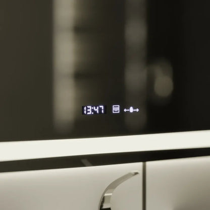 Oglinda LED Rectangulara, 100x75cm, Premium Verite MotionGlow Marcello, Sistem Dezaburire, Ceas &amp; Termometru, Dimabila