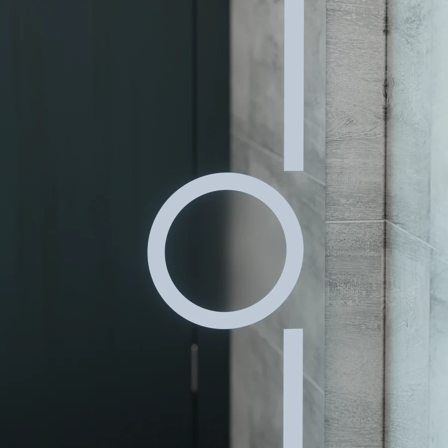 Oglinda LED Rectangulara, 75x90cm, Premium Eclat MotionGlow Marcello, Sistem Dezaburire, Ceas &amp; Termometru, Lupa Cosmetica, Dimabila