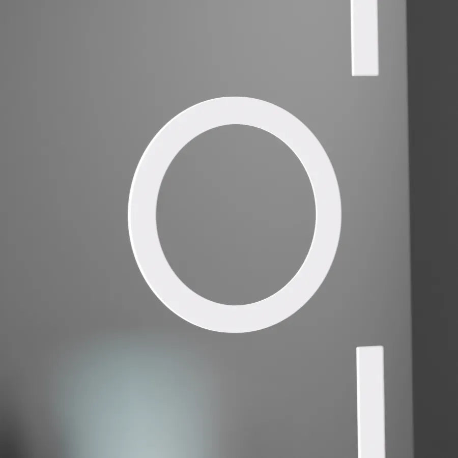 Oglinda LED Rectangulara, 50x70cm, Premium Eclat MotionGlow Marcello, Sistem Dezaburire, Ceas &amp; Termometru, Lupa Cosmetica, Dimabila